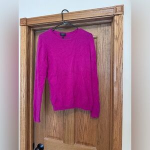 Charter Club Luxury 100% cashmere sweater, size L, stunning fuchsia color, EUC